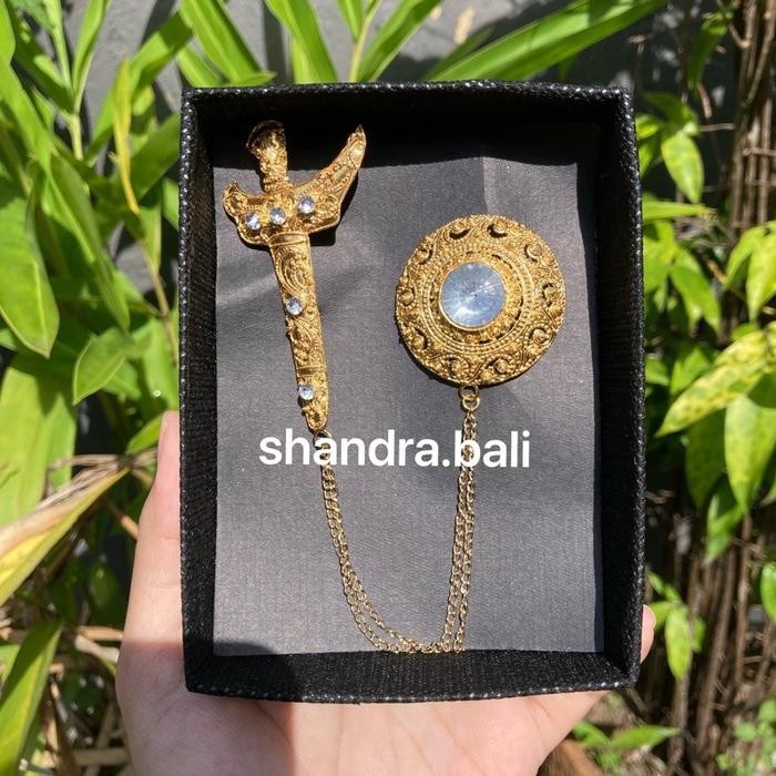 Azka Pin Bros Bulat Tameng Pria Alpaka Wedding Bali