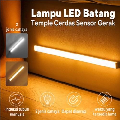 Lampu Sensor Gerak Magnetic Motion 30cm 50cm / Lampu Stick Panjang LED
