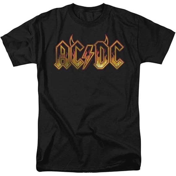 Kaos AC/DC Api Logo Dewasa Unisex Pria Wanita