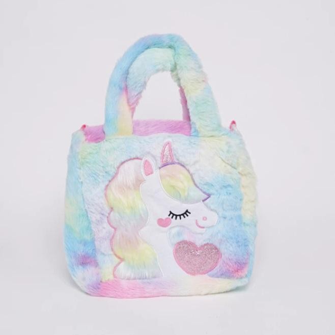 Terbaru Tas Selempang Wanita Bludru Tas Anak Perempuan Totebag Unicorn Import