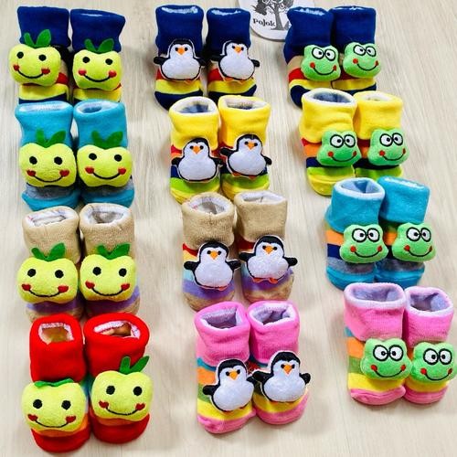 (3 pasang) Kaos kaki bayi GlooGim boneka lucu newborn 3D / kaus kaki karakter boneka depan baby baru
