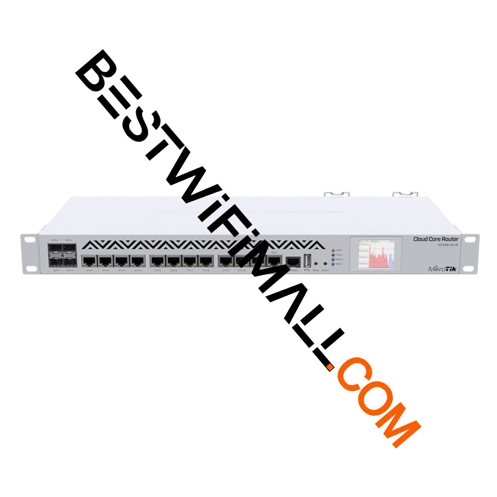 MikroTik CCR1036-12G-4S-EM Router 12xGigabit Ethernet 4xSFP Cages LCD 36 Cores 1.2GHz CPU 8GB RAM