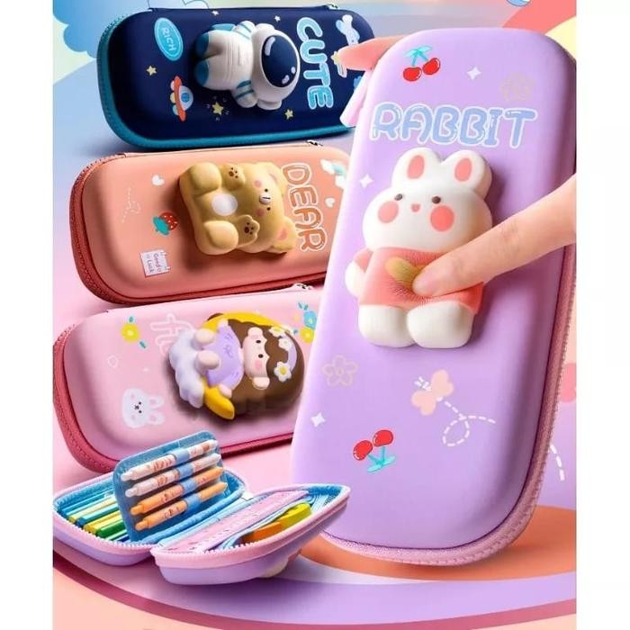 

Kotak Pensil Squishy 3D Anak Tempat Pensil 3D Anak Anti Air