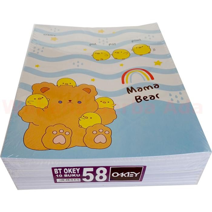 

Buku Tulis Okey 58 Lembar 1 Pack Isi 10 Buku Produksi Kiky