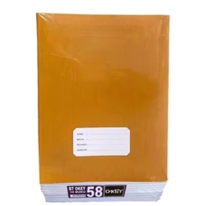

Buku Tulis Okey 58 Lembar Ukuran Pendek / Kecil (Cover + 56 Lembar) Kraft Cover Coklat - 1 Pack Isi