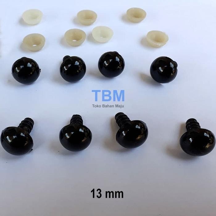 Mata Boneka Hitam Mata Boneka Rajut Amigurumi Ukurani 13mm