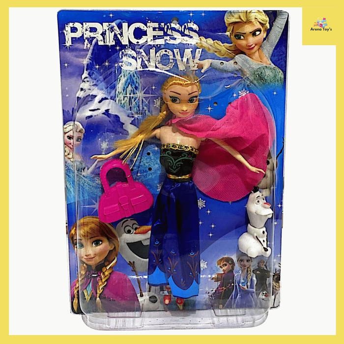 Mainan Anak Boneka Princess Snow Elsa Frozen Ada Olaf Dan Tas