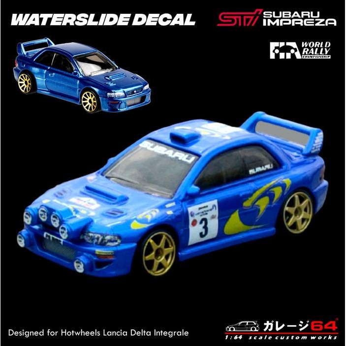Decal Hotwheels Subaru Impreza 22B