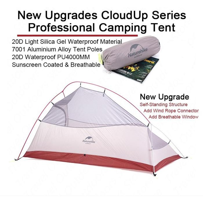 Tenda Naturehike Cloud Up 2P Nh17T001-T 20D/210T Ultralight