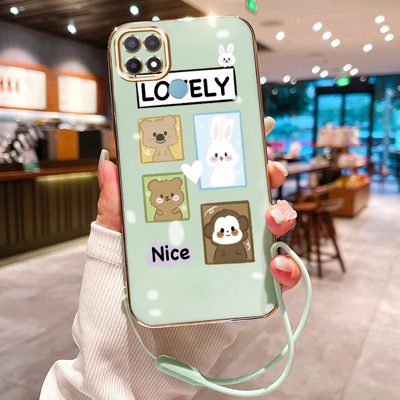 Casing Hp Untuk OPPO A15 A15s A35 Case Casing pola Binatang lucu Kesing HP Cesing Silikon Softcase d