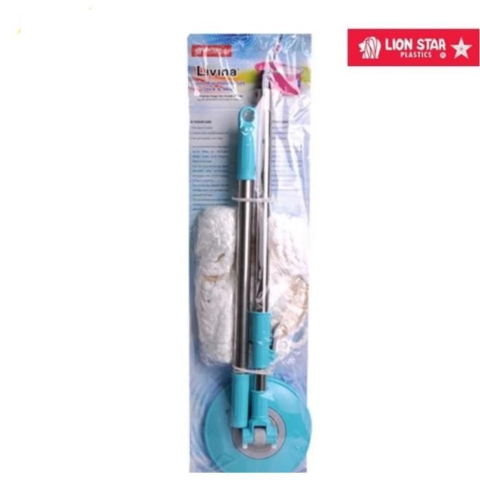 Pel Lion Star / Tongkat Pel Spin Mop / Alat Pel Putar Livina