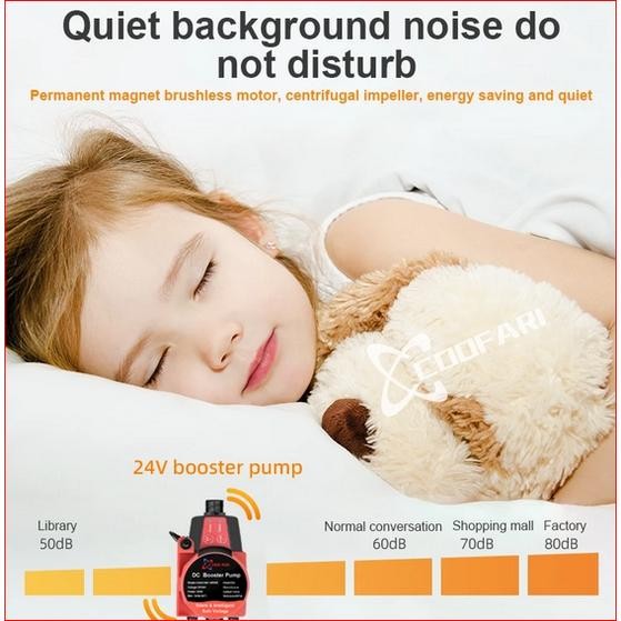 Mesin Pompa Booster Mini Pendorong Air Kran Faucet Mesin Cuci Toren Bak Kamar Mandi Otomatis 100W