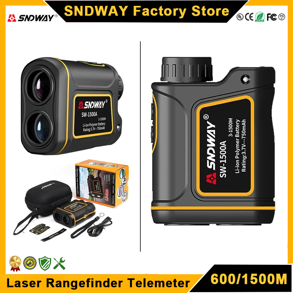 SNDWAY 600M 1000M 1500M Range Finder Telemeters Golf Rangefinder Distance Meter Professional Angle