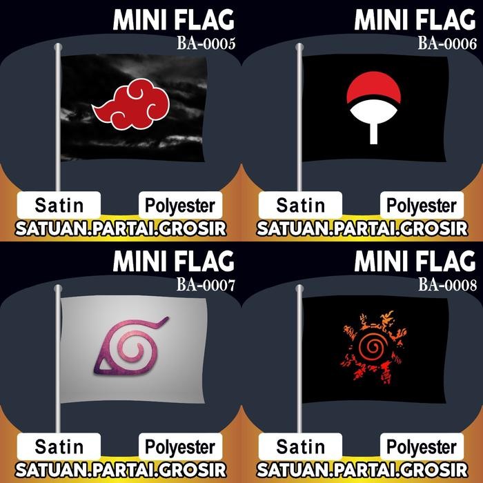 HARGA DISKON Bendera Anime Naruto Lambang Akatsuki/Bendera Boruto Naruto