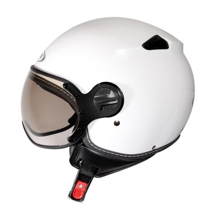 ZEUS 210K WHITE RETRO SINGLE VISOR HELMET