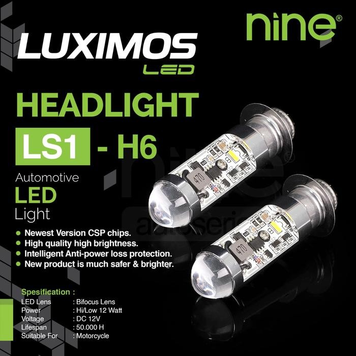 Luximos Led H6 Ls1 Lampu Led Motor Laser M5 H6 Bebek Matic 2 Warna Beat Vario Mio Dll -Gratisongkir