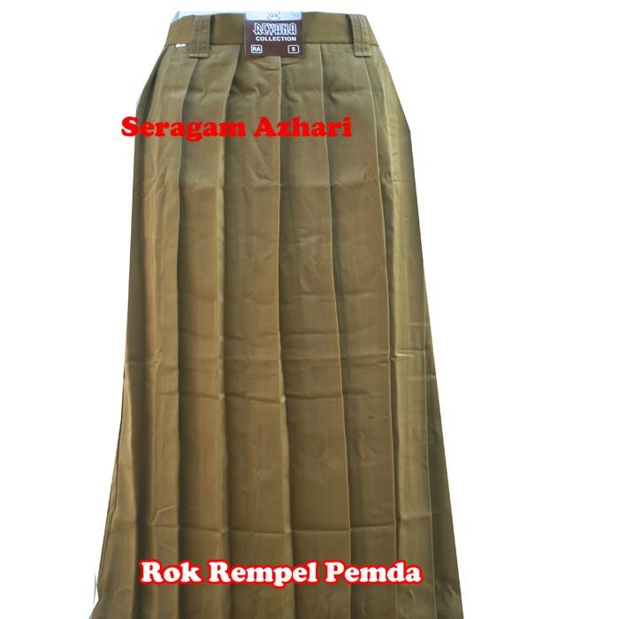 (Allthebest) Rok Rempel Panjang Krem PEMDA-Seragam PEMDA-Rok SMP SMA warna Krem