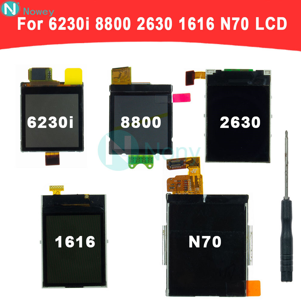 Nowey 6230i 8800 LCD Screen For Nokia 1616 16611662 1800 5030 1681 1682 1680 2630 2760 1650 2600 Cla
