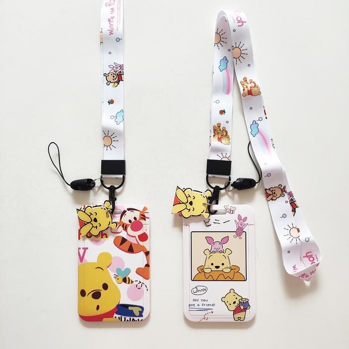 

READY ID Card Holder Name Tag Lanyard / Kalung Kartu Cute Winnie the Pooh NEW