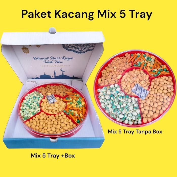 

Paket Kacang Mix Toples 5 Sekat Aneka Rasa