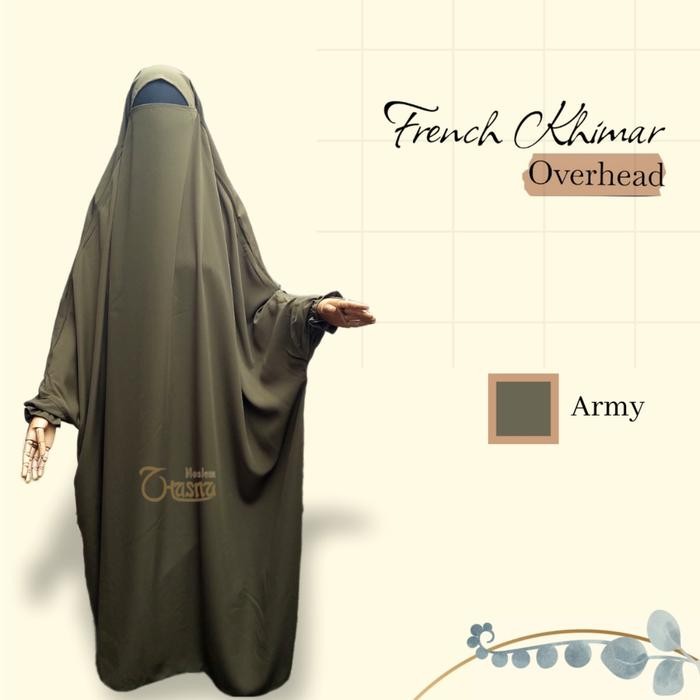 (Allthebest) OVERHEAD French Khimar Termurah Khimar Terusan Gamis overall Onepiece