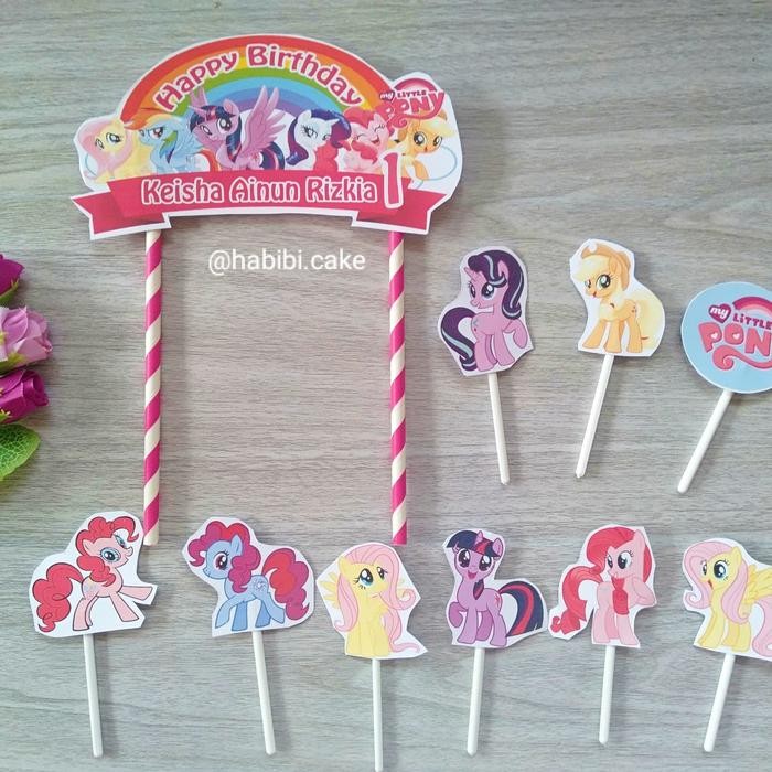 cake topper my little pony / hiasan kue my little pony / topper little