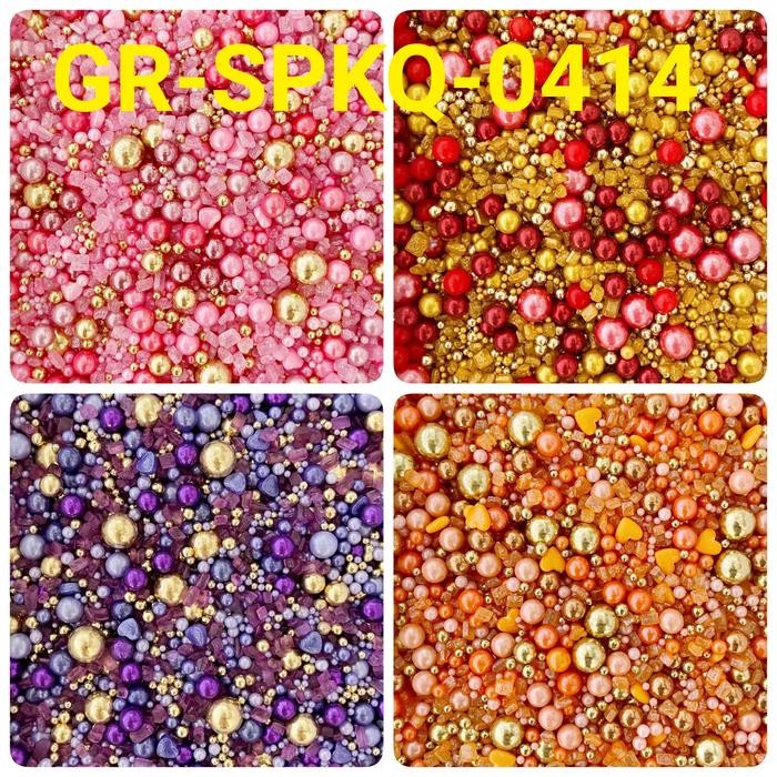 GR-SPKQ-0414 Trimit springkel sprinkles 250gr mutiara emas pink merah