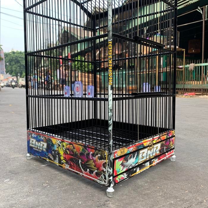 Sangkar Kandang Burung Kotak No. 2 BNR DECAL KOI ORIGINAL