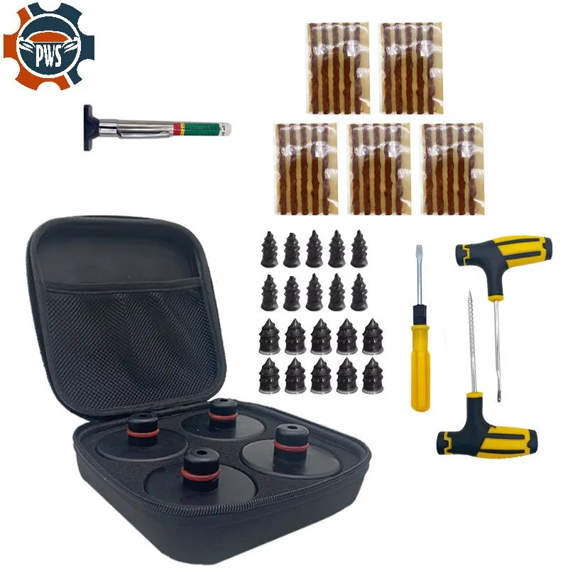 New Car Tire Repair Nail Screw Kit Rubber Floor Lifting Jack Pad Axle Stand Adapter Pucks Tool