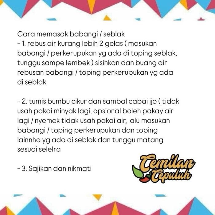 

SEBLAK INSTAN CABAI IJO ISI 2 BY OMAXSX Mie Pedas Food