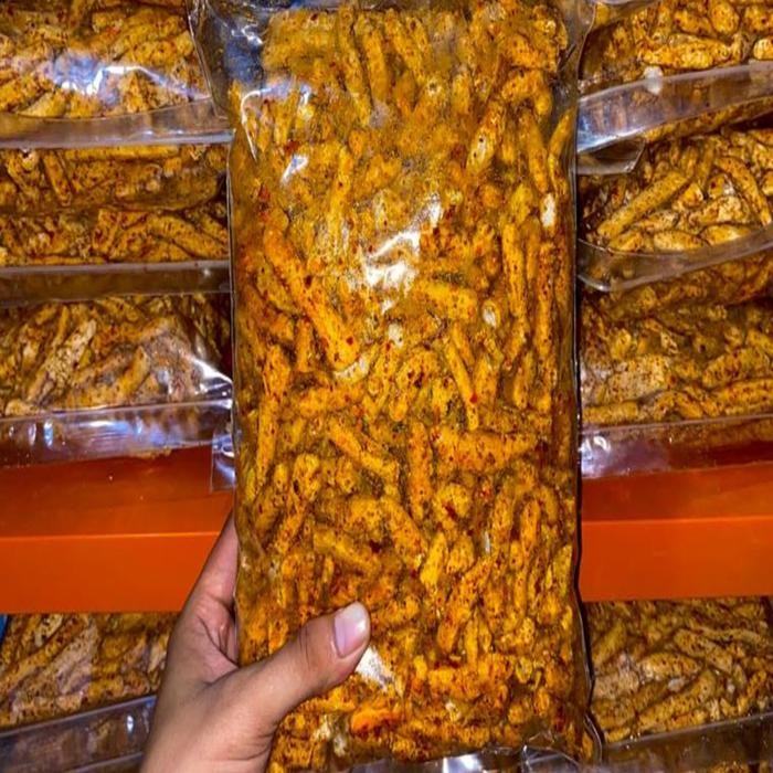 

Basreng pedas daun jeruk 1kg NYEMIL HUHAHH Camilan Chili Goreng Kering Food Snacks Keripik Keripik