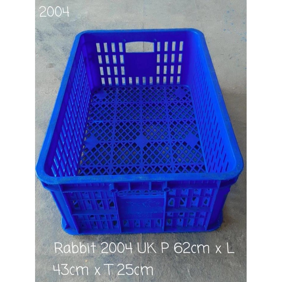 Paling Murah. 62X43X25 Box Container Rabbit 2004 Keranjang Industri Sayur Ikan Buah