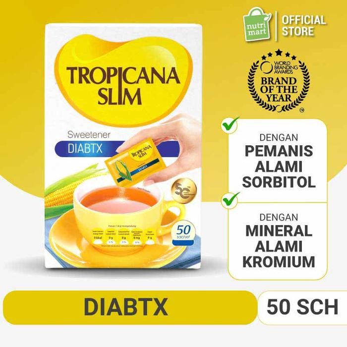 

TERLARIS Tropicana Slim DIABTX (50 ) - Pengganti Gula Diabetesi READY STOCK