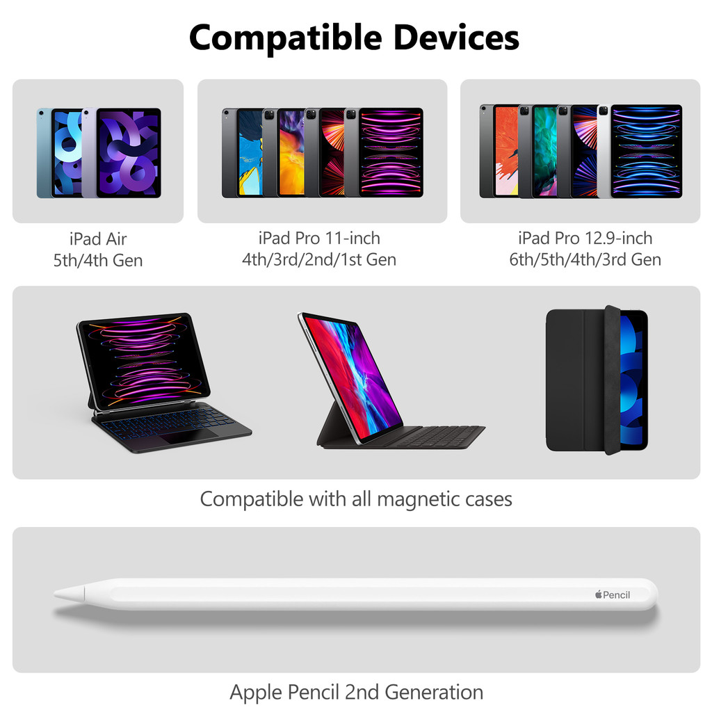 Smart Magic Keyboard Folio for Apple & GOOJODOQ Magic Keyboard Magnetic Smart Folio for Apple Pencil