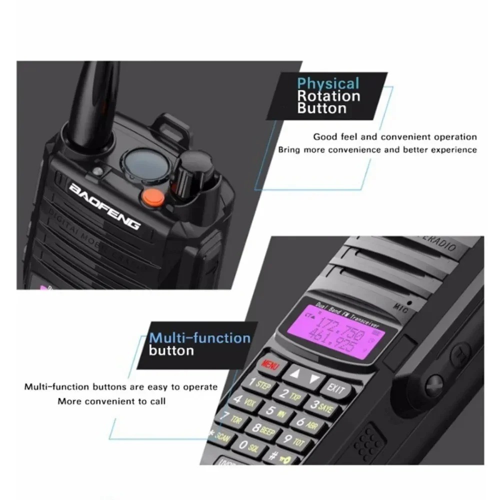 Baofeng UV-9R Plus15W IP68 Waterproof Walkie Talkie Dual Band 16KM Long Range Portable VHF/UHF