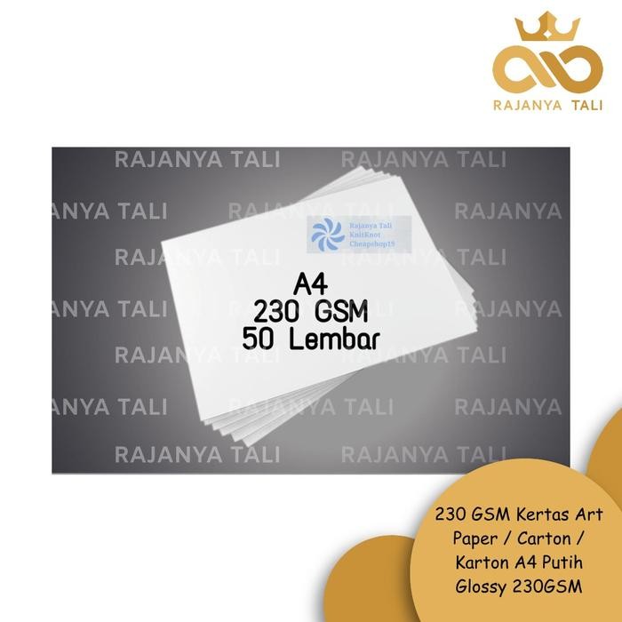 

230 GSM Kertas Art Paper / Carton / Karton A4 Putih Glossy 230GSM