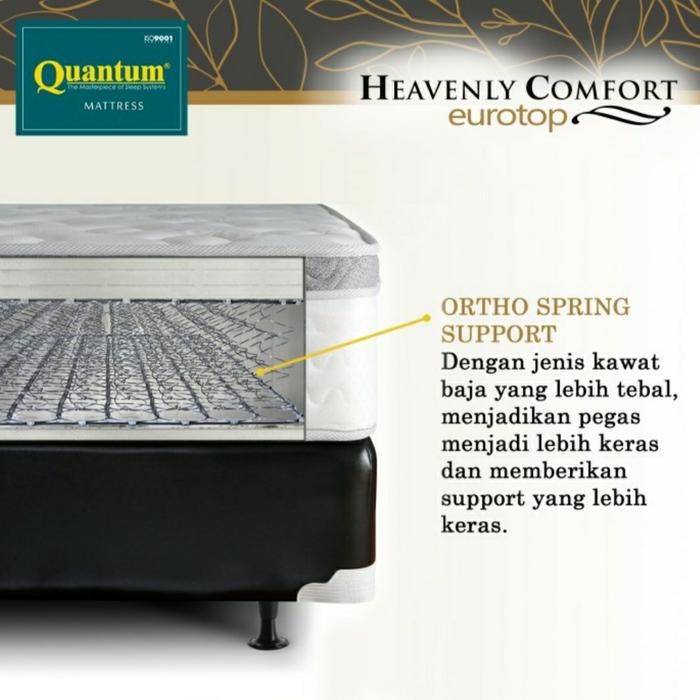 Quantum Spring Bed Heavenly Comfort Eurotop 160X200 Cm Kasur Mattress