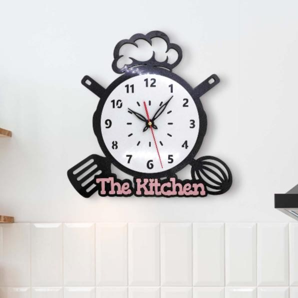 Jam hiasan Dinding Estetik Unik Dapur The Kitchen JD0013 jam dinding
