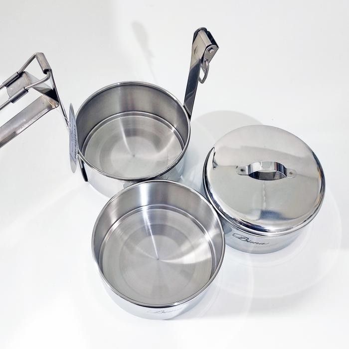 rantang bima 3 susun kecil (mini) 11 cm stainless steel sus 304 kode 1293