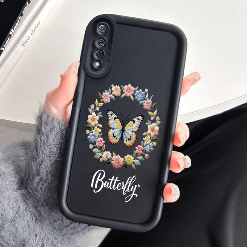 Casing Hp VIVO S1 VIVO S1 Pro Case Kasing Kupu-kupu chinoiserie Perlindungan Kesing Silikon Softcase