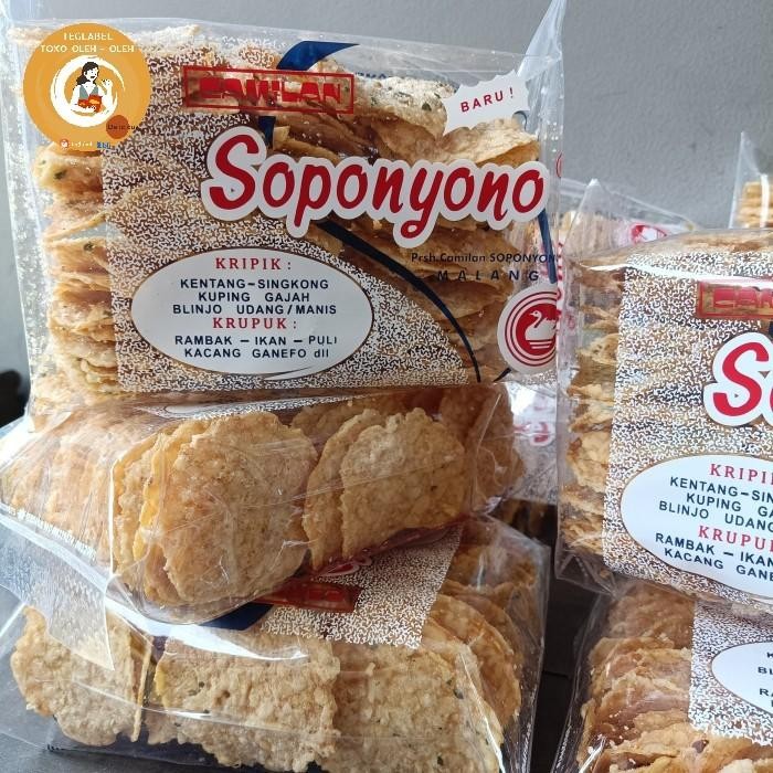 

Sedia SOPONYONO Keripik Tempe Daun Jeruk Tempe Asli Malang