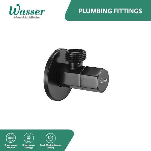 Wasser Kran Shower Single / Stop Kran Warna Hitam Kuningan Tipe Sk-001 Midnight Black
