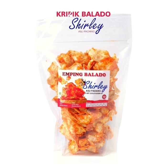 

Sedia Keripik Emping Balado Shirley 250g Asli Padang