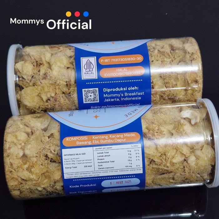 

Sedia Keripik Kentang Ebi Mede Mommy's Breakfast 350g 1100ml Net 280g Kedap Udara