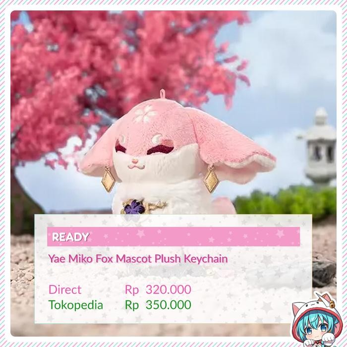 Yae Miko Fox Mascot Plush Keychain