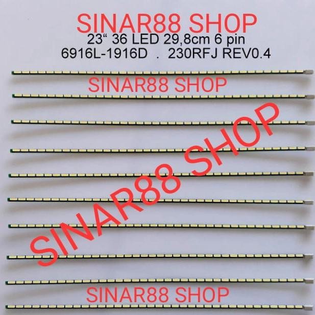 Terlaris LAMPU BACKLIGHT TV LG 24 INC 36 LED 29.8cm 6pin SMD 54V 6916D 230RFJ SALE