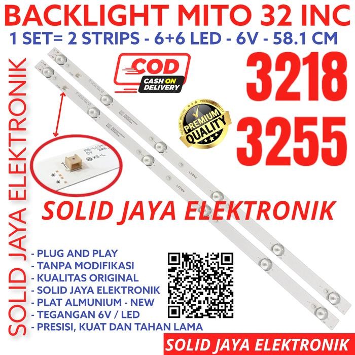 Terlaris BACKLIGHT TV LED MITO 32 INC 3218 3255 LAMPU BL 6K 6V 32INC IN 6 VOLT SALE