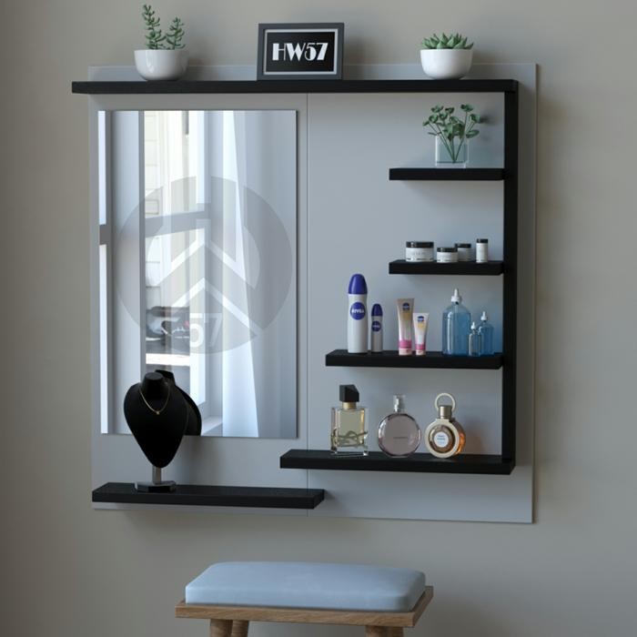 Rak Meja Rias Gantung rak make up Kosmetik Dinding Minimalis ambalan