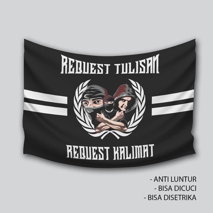 Bendera Suporter Jumbo Bebas Request Bendera Komunitas Bendera Ultras Terbatas