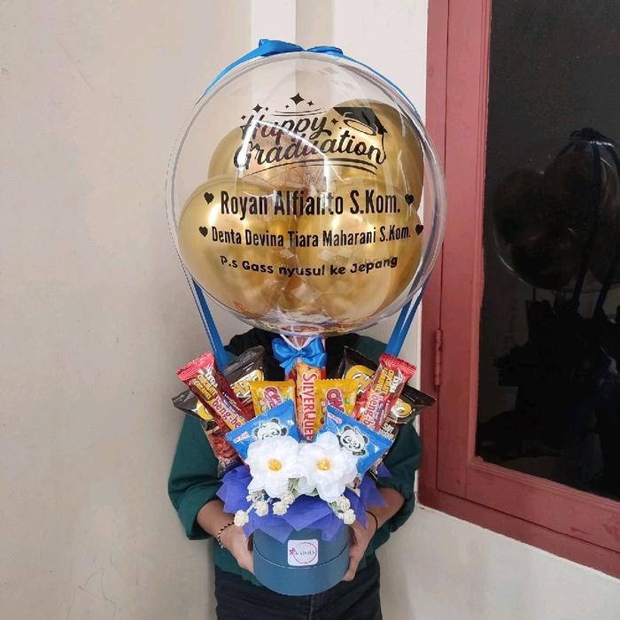 Buket Balon Bouquet Balon Bucket Balon Snack Ulang Tahun Terbatas